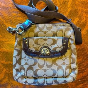 Coach crossbody brown tan